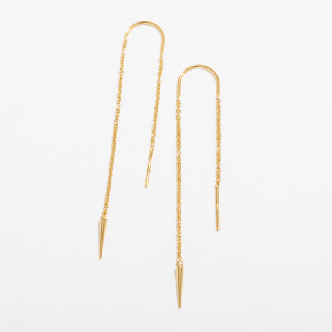 Spike Threader Earrings Sterling Silver