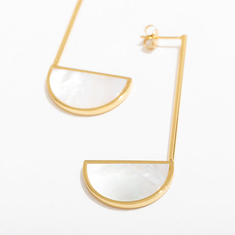 Nova Pearl Drop Earrings Sterling Silver