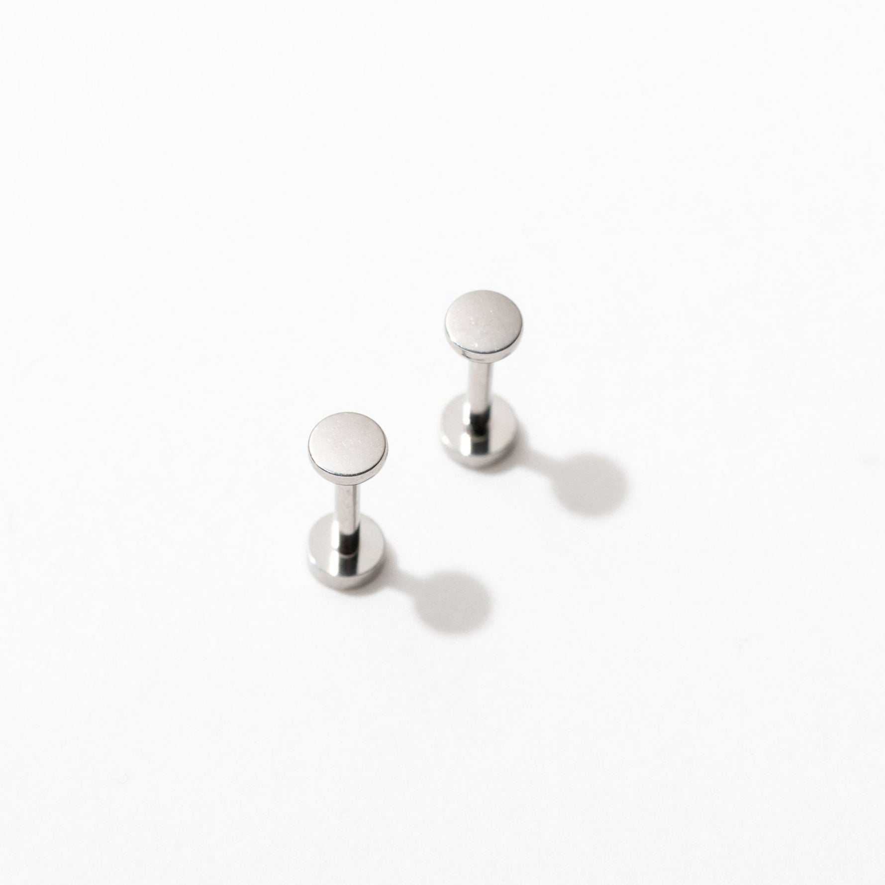 Tiny Circle Flat Back Stud Earrings