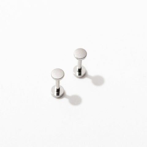 Tiny Circle Flat Back Stud Earrings