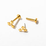 Tiny Star Trio Flat Back Stud Earrings