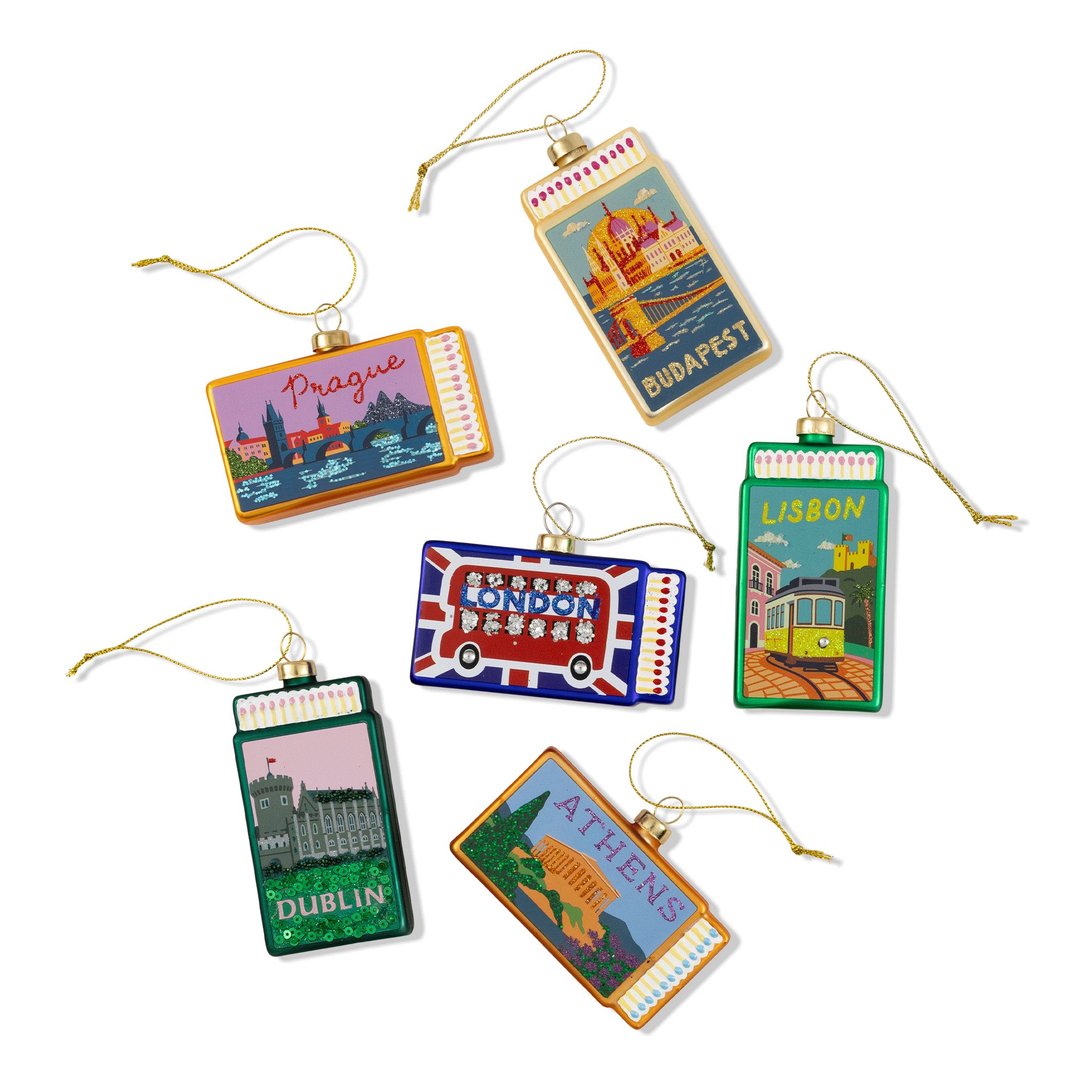 Matchbook Ornament - Lisbon