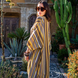 Bank Striped Tunic Caftan Set