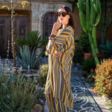 Bank Striped Tunic Caftan Set