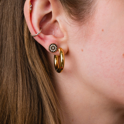 Barn Quilt Stud Earrings