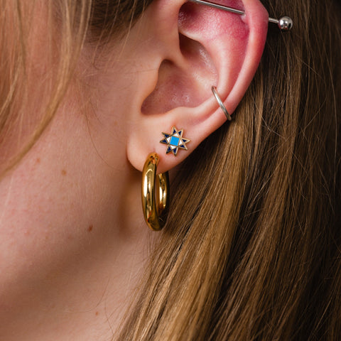 Barn Quilt Stud Earrings