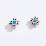 Barn Quilt Stud Earrings