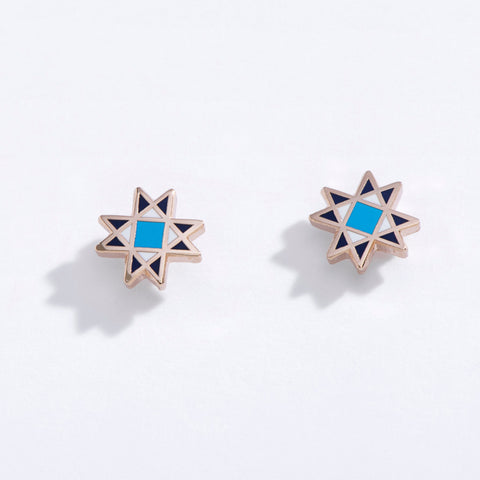 Barn Quilt Stud Earrings