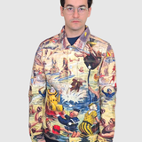 Unisex Bathing Clown Denim Jacket