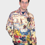 Unisex Bathing Clown Denim Jacket