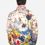 Unisex Bathing Clown Denim Jacket