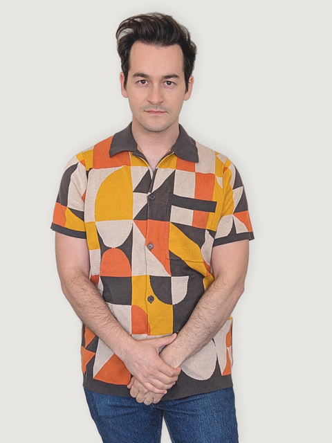 Bauhaus Button Up Knit Shirt