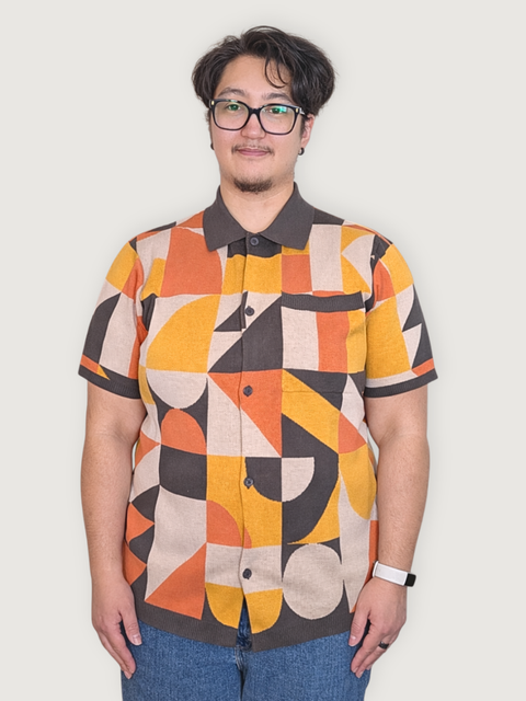 Bauhaus Button Up Knit Shirt