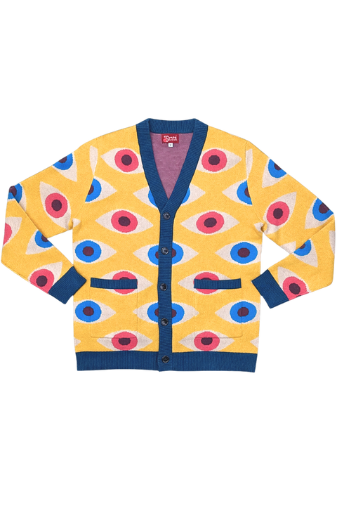 Bauhaus Eyeball Cardigan 100% Cotton