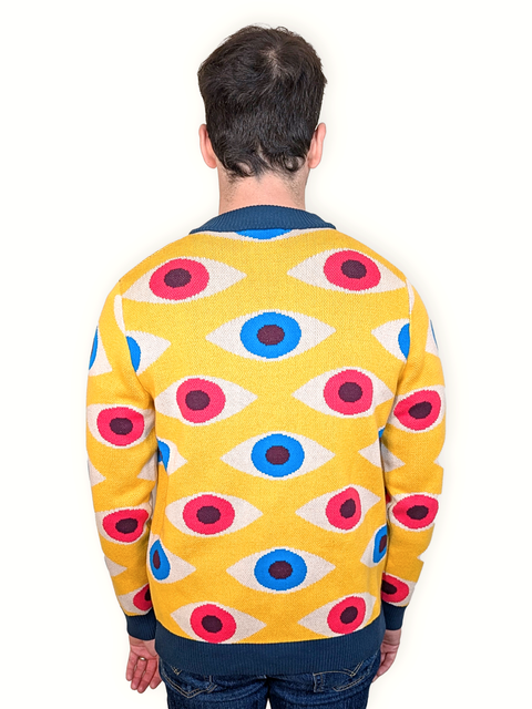 Bauhaus Eyeball Cardigan 100% Cotton