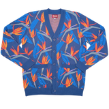 Unisex Bird of Paradise Strelitzia Cardigan 100% Cotton