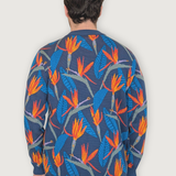 Unisex Bird of Paradise Strelitzia Cardigan 100% Cotton