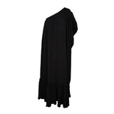 Tatjana One-Shoulder Maxi Dress in Black Diamond