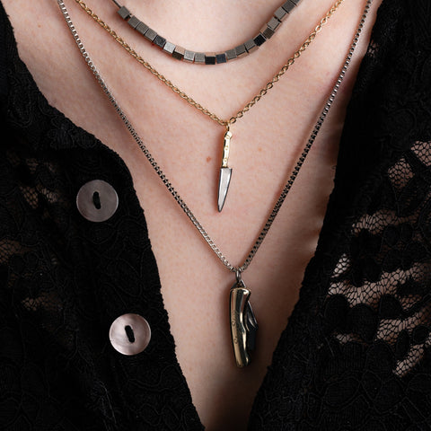 Butcher Knife Charm Necklace