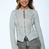 Grey Military Jacket