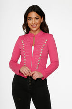 Hot Pink Military Jacket