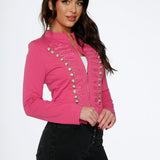 Hot Pink Military Jacket