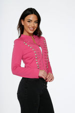 Hot Pink Military Jacket