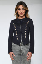 Navy Blue Military Jacket