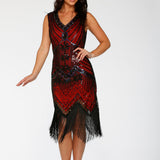 Black & Red Flapper Dress