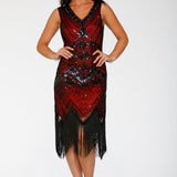 Black & Red Flapper Dress