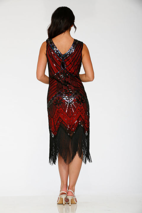 Black & Red Flapper Dress