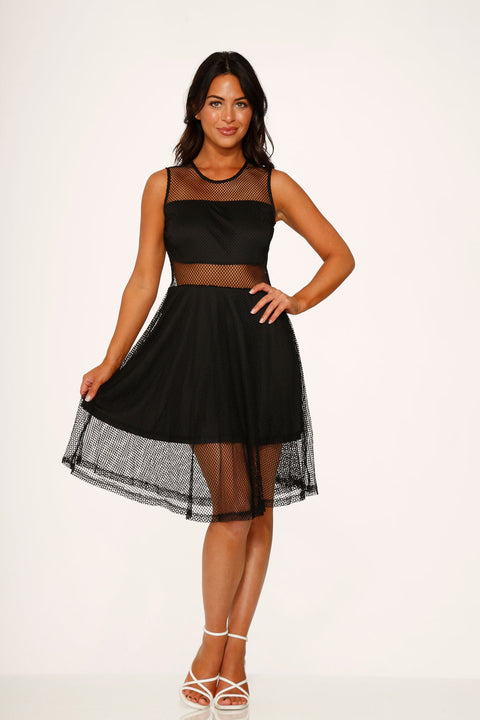 Black Fishnet Dress