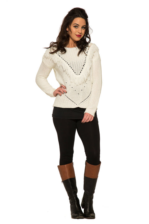 Angel Holm Fringe Sweater