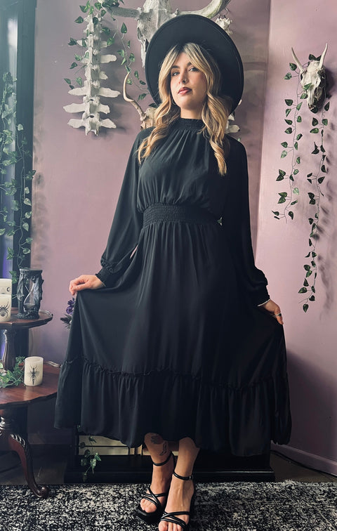 Dorothea - Classic Boho Shirred Witch Dress
