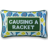 Needlepoint Pillow - Causing A Racket
