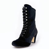 Claire Velvet Victorian Booties
