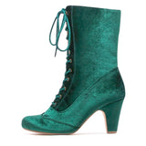 Claire Velvet Victorian Booties