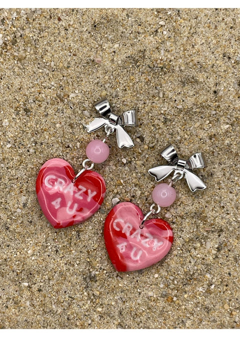 Crazy 4 U Candy Heart Earrings