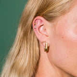 CZ Baguette Stud Earrings Sterling Silver