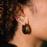 CZ Baguette Stud Earrings Sterling Silver