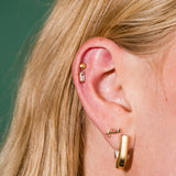 CZ Baguette Stud Earrings Sterling Silver