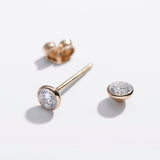 CZ Bezel Stud Earrings