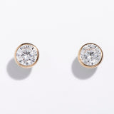 CZ Bezel Stud Earrings