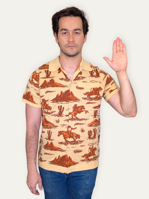 Camp Americana Button Up Knit Shirt