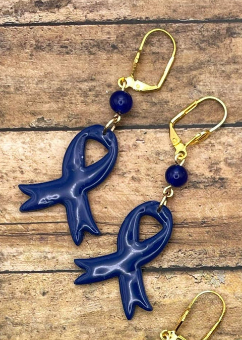 Cancer Awareness Ribbon Earrings