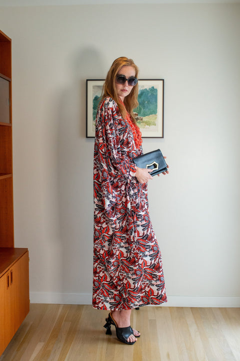 Capri Caftan in Citron Palms