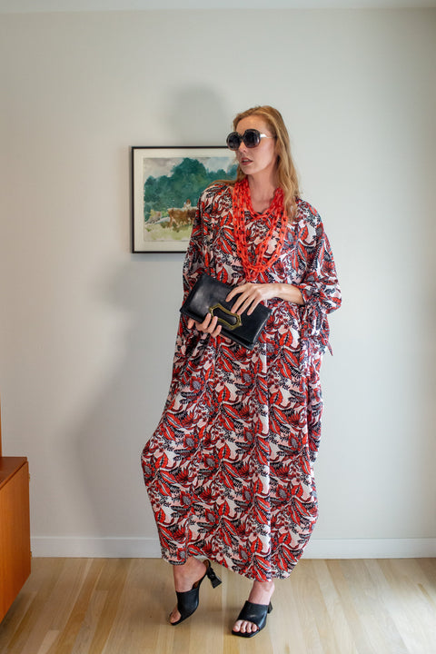 Capri Caftan in Citron Palms