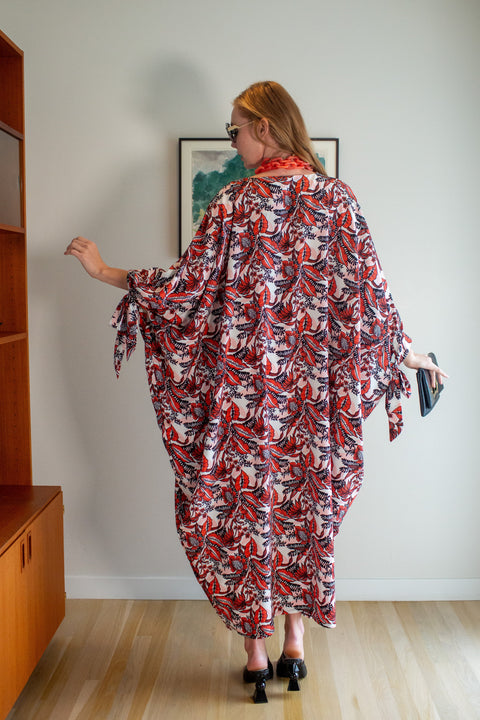 Capri Caftan in Citron Palms