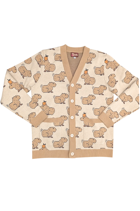 Capybara Cardigan 100% Cotton