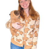 Unisex Capybara Cardigan 100% Cotton